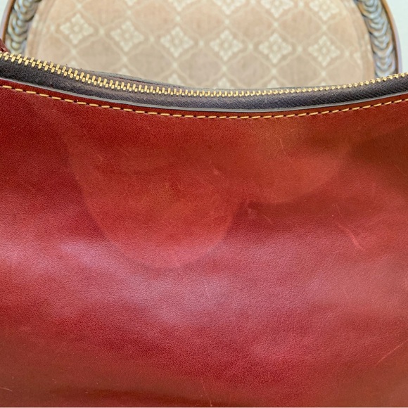 Dooney & Bourke Burgundy Florentine Leather Shoulder Bag - Picture 5 of 10